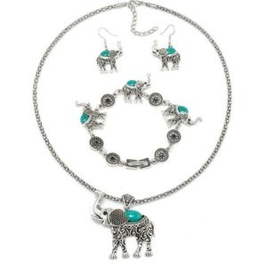 Elephant retro Tibetan Silver Turquoise